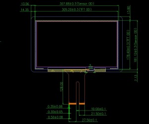 13.3 inch touch screen lcd panel