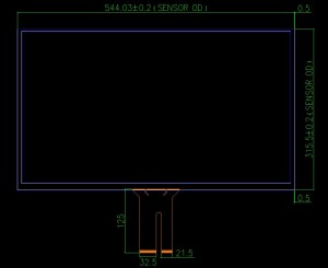 capacitive multi 23.8 inch large touch screen panel