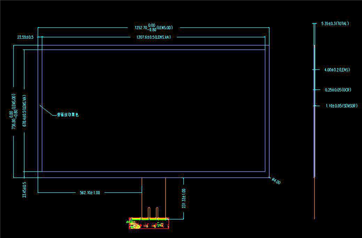 55 inch capacitive touch panel with ILI2325 controller IC