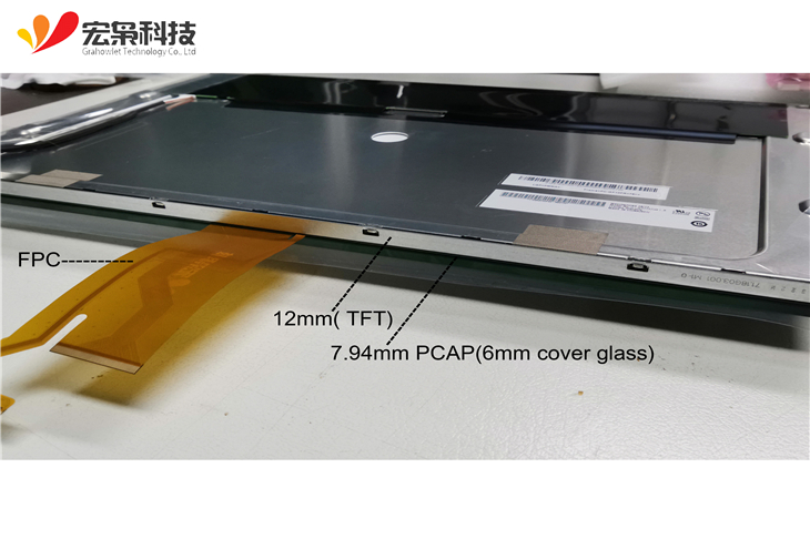 PCAP 18.5 inch tft touch screen with 6mm cover glass