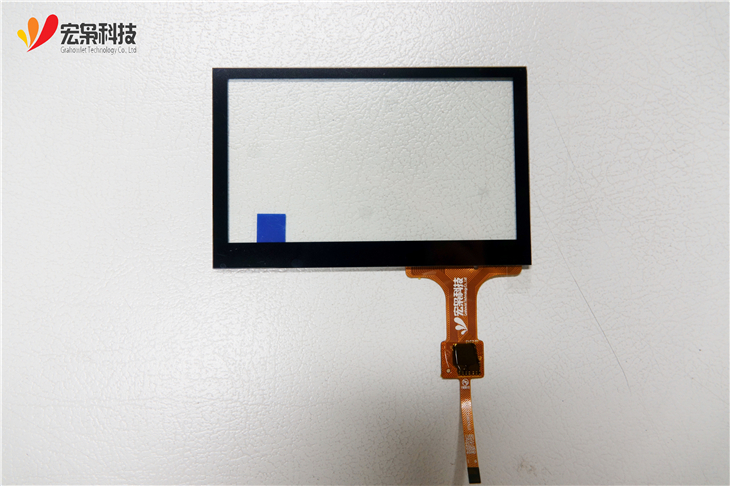 G+G structure 4.3″ projected capacitive touch panel with cytma568 ic