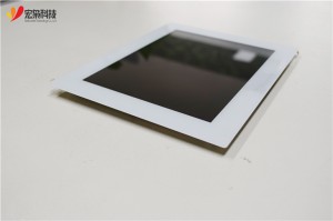 8 inch white color cover glass panel TFT lcd display with touchscreen