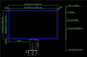 capacitive multi 23.8 inch large touch screen panel