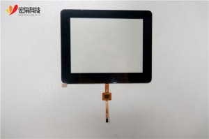 glass+glass 5.6 inch PCAP touch screen panel with IIC/USB