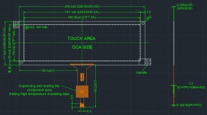 7.8 inch capacitive flexible touch screen